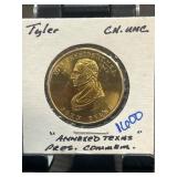 John Tyler Presidential Coin in CH. UNC Condition