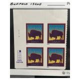 2001 USA 21Â¢ Buffalo Issue Plate Block