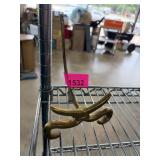 Brass Sword-Shaped Letter Opener with Stand