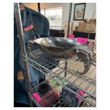 Hammered Metal Bowl with Ram Head Handles