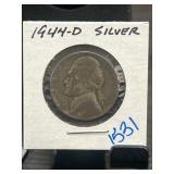 1944-D Jefferson Nickel in Protective Holder
