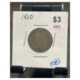 1910 Liberty Head Nickel in Holder