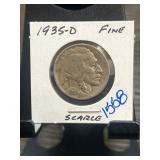 1935-D Buffalo Nickel in Fine Condition