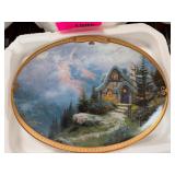 Bradford Exchange Rainbows End Cottage Plate