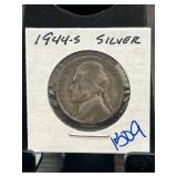1944-S Jefferson Silver Nickel in Holder
