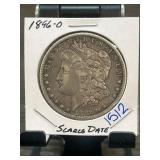 1896-O Morgan Silver Dollar with Large Date