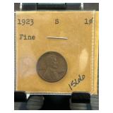 1923-S Lincoln Wheat Cent in Fine Condition