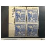Block of 1938 James K. Polk US Postage Stamps