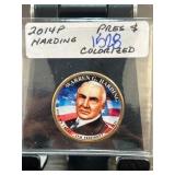 2014 P Warren G. Harding Colorized Coin