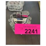 Prince Crystal Table Lighter with Faceted Design