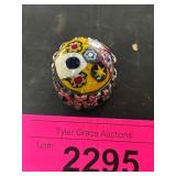 Round Metal Trinket Box with Decorative Top