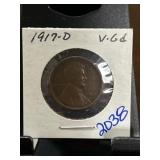 1917-D Lincoln Wheat Cent, Encased