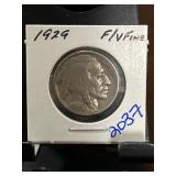 1929 Buffalo Nickel with Grading