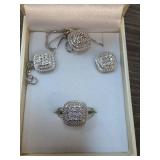 Sterling Silver Jewelry Set with Size 7 Ring