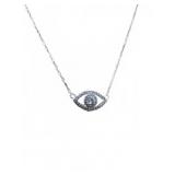 Sterling Silver Eye-Inspired Necklace