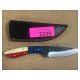 Fixed-Blade Knife with Multicolor Handle