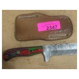 Damascus Steel Knife with Sheath