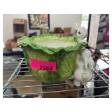 Decorative Ceramic Bowl with Rabbit Motif