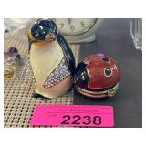 Penguin and Ladybug Trinket Boxes