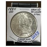 1884-O/O Morgan Silver Dollar VAM 10 Coin