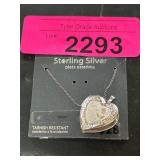 Heart-Shaped Sterling Silver Locket Necklace
