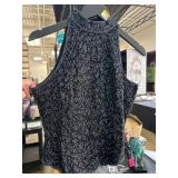 Papell Boutique Evening Black Beaded Top