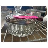 Glass Container with Metal Embossed Lid
