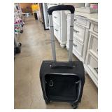 Black Rolling Carry-On Bag With Telescoping Handle