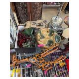Decorative Items Including Plate and Giraffe