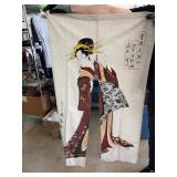 Traditional Japanese Print Fabric Panel