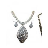 Kim Rogers Pearl Necklace and Earring Set