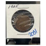 1905 Indian Head One Cent Coin