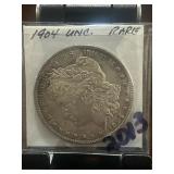 1904 Morgan Silver Dollar in Protective Case
