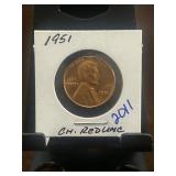 1951 Lincoln Wheat Penny in Holder