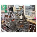 Detailed Metal Tabletop Catapult Replica