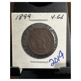 1899 Indian Head One Cent Coin
