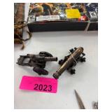 Miniature Metal Cannon With Carriage Assembly