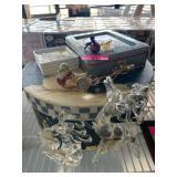 Decorative Figurines With Tin and Trays