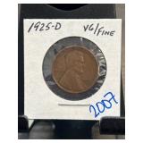 1925-D Lincoln Wheat Penny in VF Condition