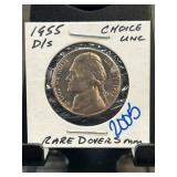 1955-D/S Jefferson Nickel in Choice Uncirculated