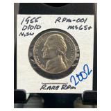 1955-D/D/D Jefferson Nickel RPM-001 MS65+