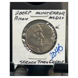 2005 P Mint Error Bison Nickel MS64+