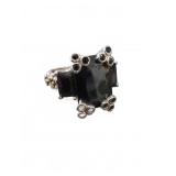 Sterling Silver Ring Size 6 with Black Stone
