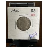 1906 Liberty Head Nickel in Cardboard Holder