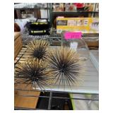 3pc Mid Century Brutalist Urchin Sculptures