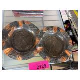 Vintage Mixed-Metal Ashtrays