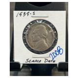 1939-S Jefferson Nickel in Holder