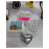 Garfield Porcelain Box and Heart-Shaped Items