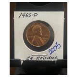 1955-D Lincoln Wheat Penny in Protective Holder