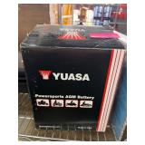 Yuasa Powersports AGM Battery, Dry with Electrolyt